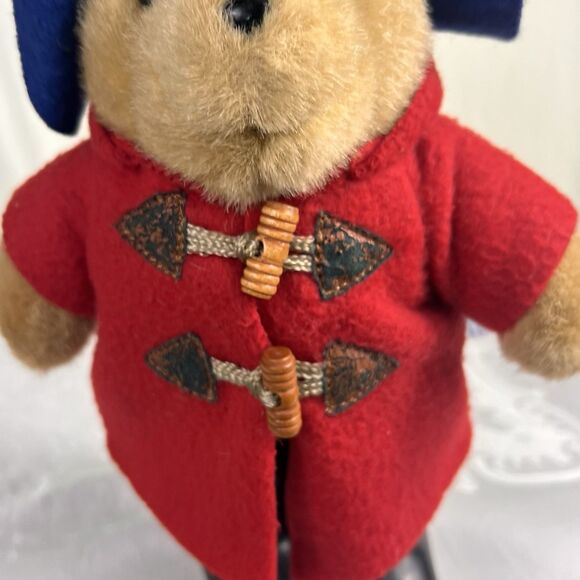 Vintage Eden Paddington Bear Plush Toy with Boots Red Coat Blue Hat 11 Inch - Picture 5 of 10